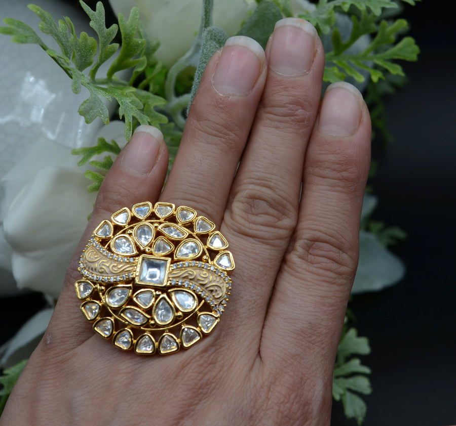 Mint Green Sabyasachi Kundan Ring, Indian Jewelry Ring, Gold Kundan Bridal  Ring, Sabyasachi Jewelry,kundan Rings,polki Rings,kundan Jewelry - Etsy