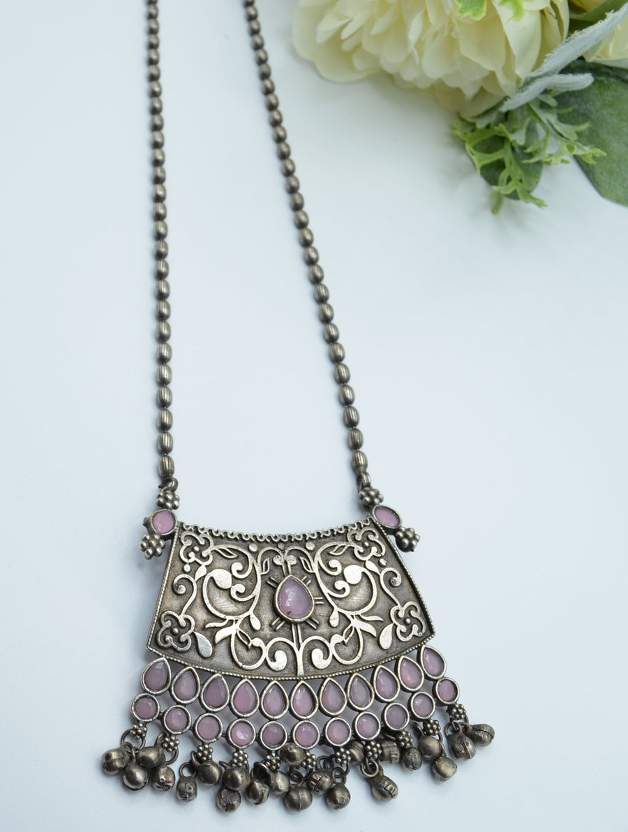 German Silver Fusion Monalisa Pendant Necklace Necklaces