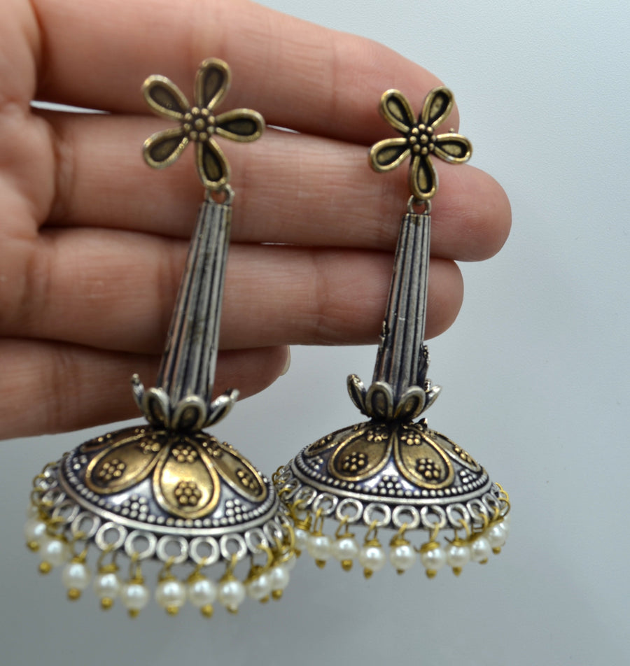 German Silver Jhumki Earring Earrings
