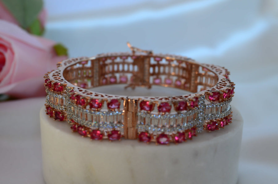 Baguette Diamond Style Openable Bracelet Bracelets