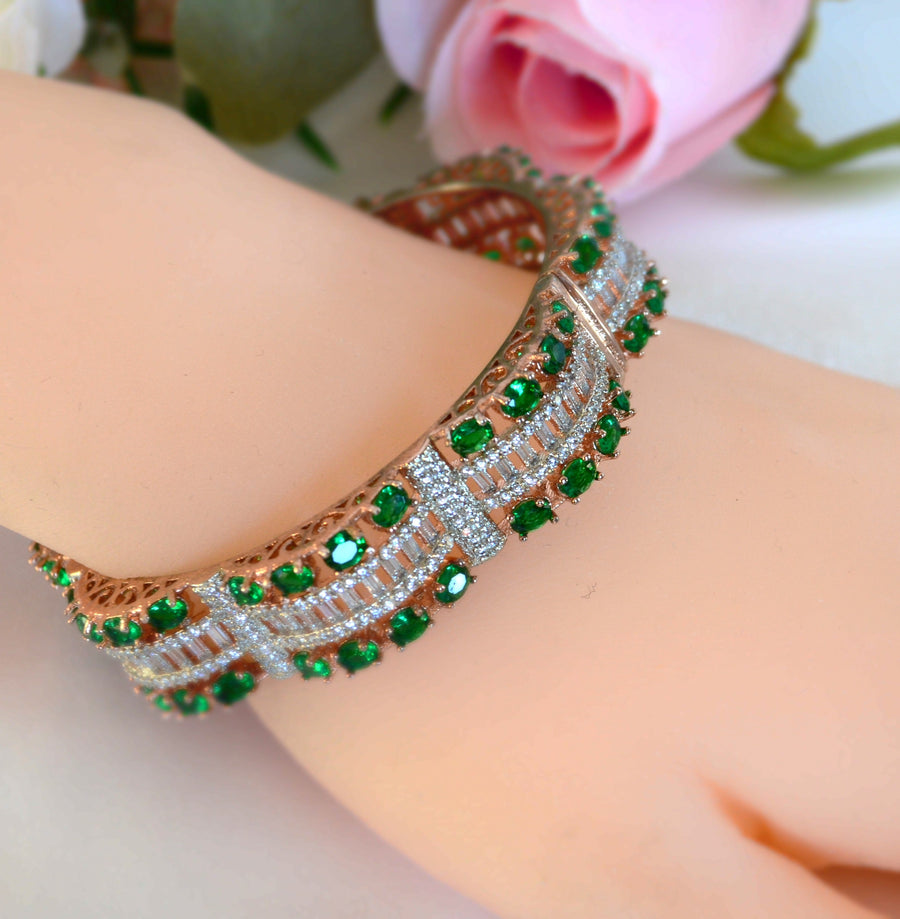 Baguette Diamond Style Openable Bracelet Bracelets