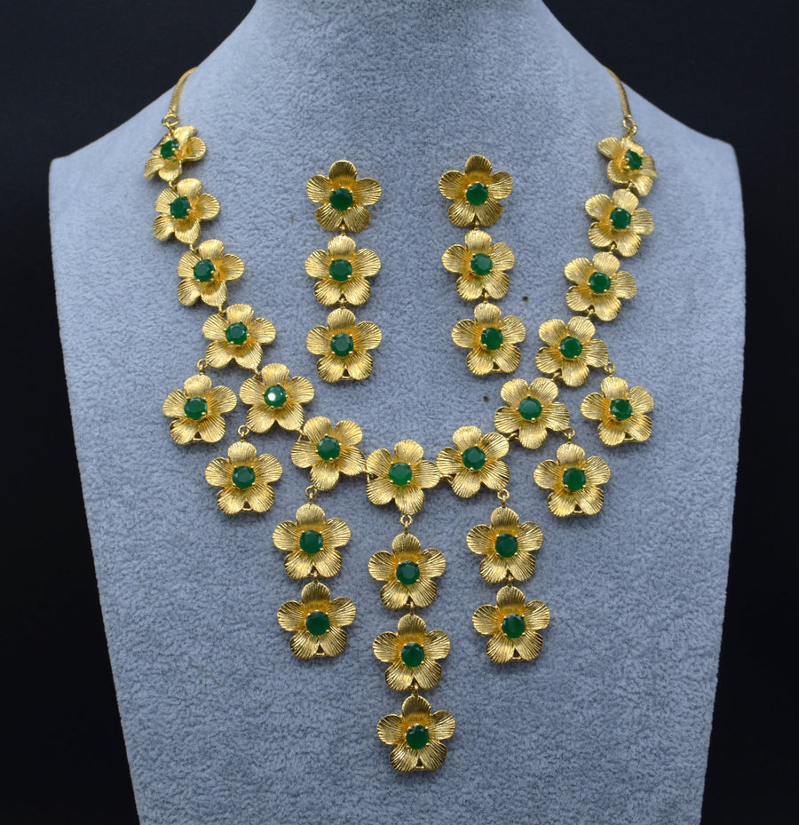 Fusion 3D Flower Necklace Set Necklaces