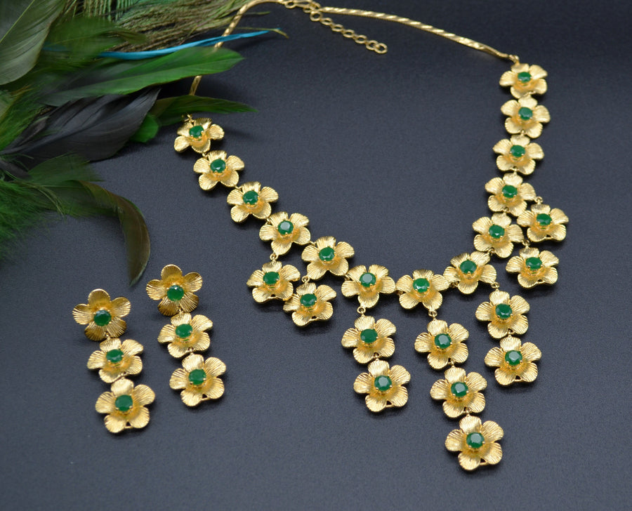 Fusion 3D Flower Necklace Set Necklaces