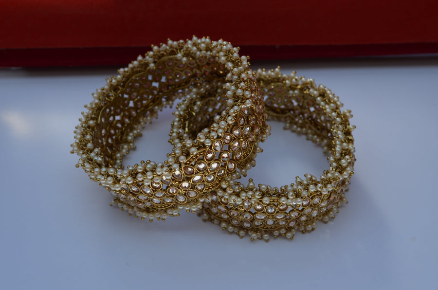Reverse Polki Bangles - Set Of 2 Bracelets