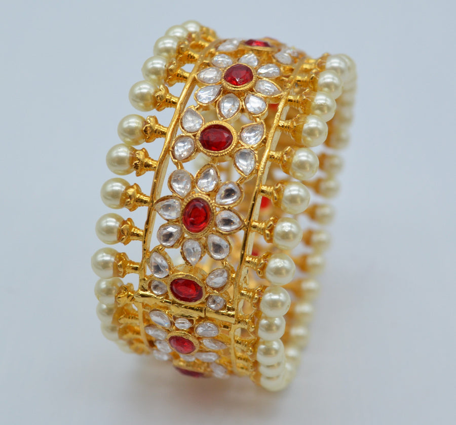 Pakhi Foiled Kundan Openable Kada 2.4 Bangles