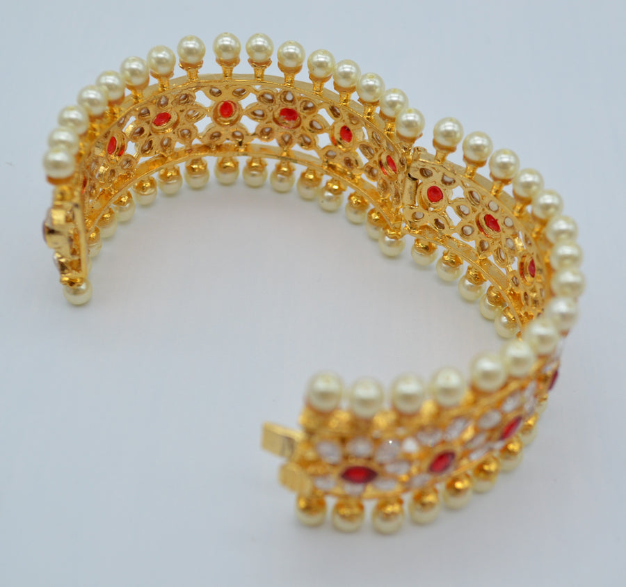 Pakhi Foiled Kundan Openable Kada Bangles