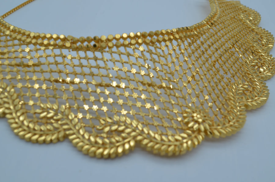 Traditional 1 Gram Gold Choker Set Necklaces