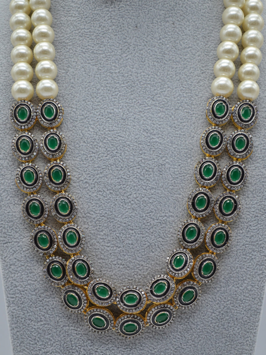 Heavy Designer Kundan Pearl Layered Necklace Set Necklaces