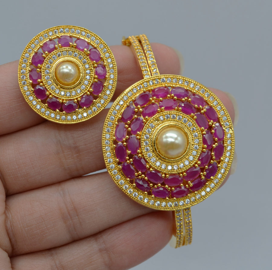 Openable Bracelet With Matching Adjustable Ring Bracelets