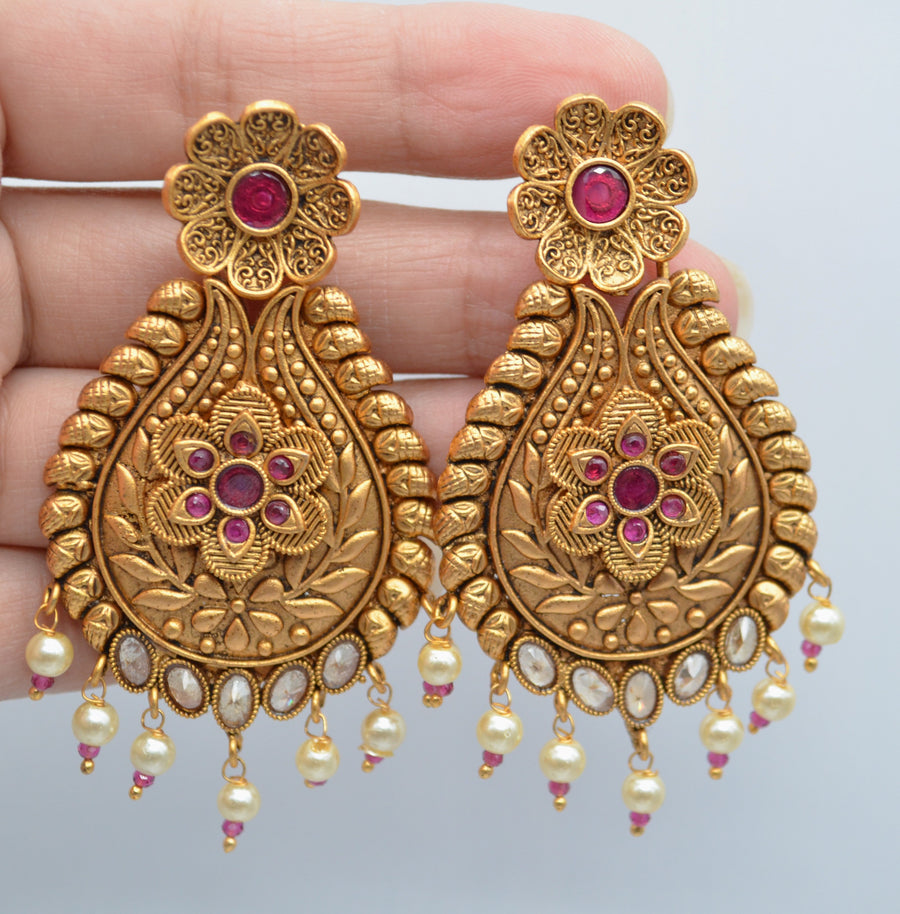 Statement Kemp Stone Earrings - Temple Inspired