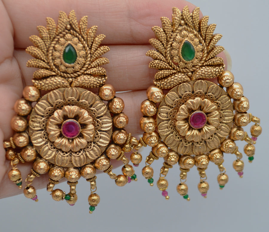 Statement Kemp Stone Earrings - Temple Inspired
