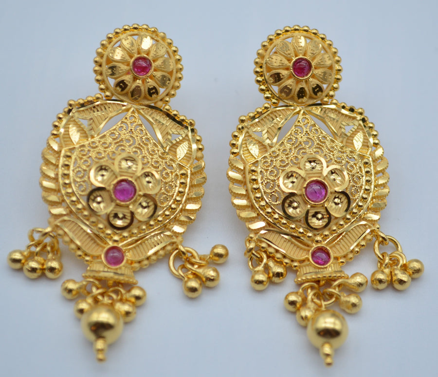 Traditional Long Rani Haar - 1 Gram Gold Plated Necklace Set Necklaces