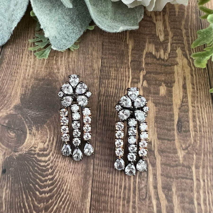 Cz Chandelier Studs Earrings