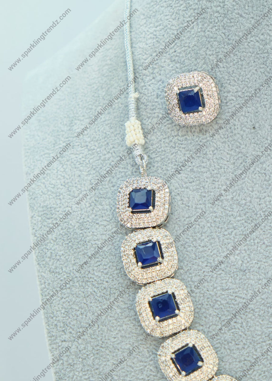 Cz Diamond Nacklace Set Necklaces