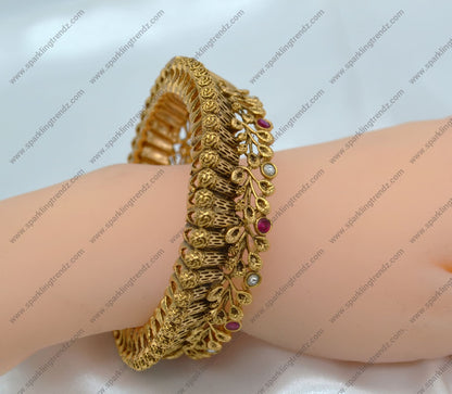 Mohe Openable Traditional Kada - Single Or Pair Size 2.6 Bangles