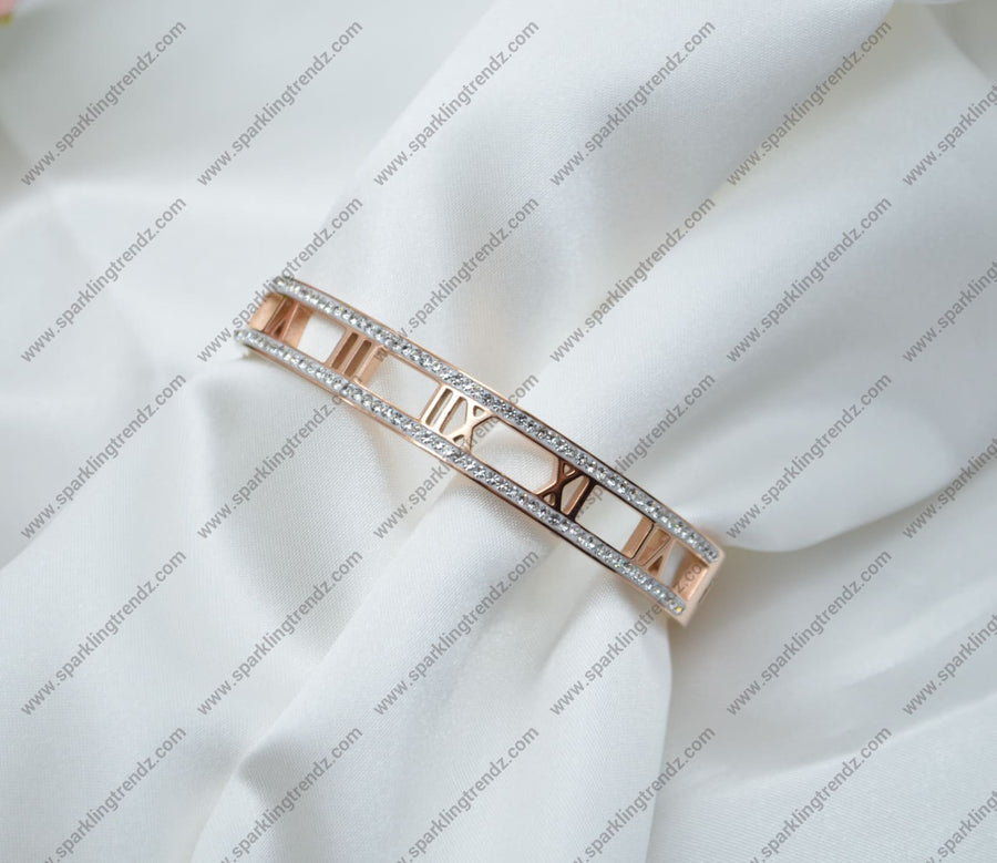 Stainless Steel Roman Zirconia Bracelet Bracelets