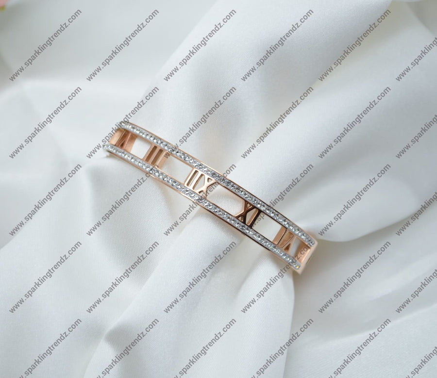 Stainless Steel Roman Zirconia Bracelet Bracelets