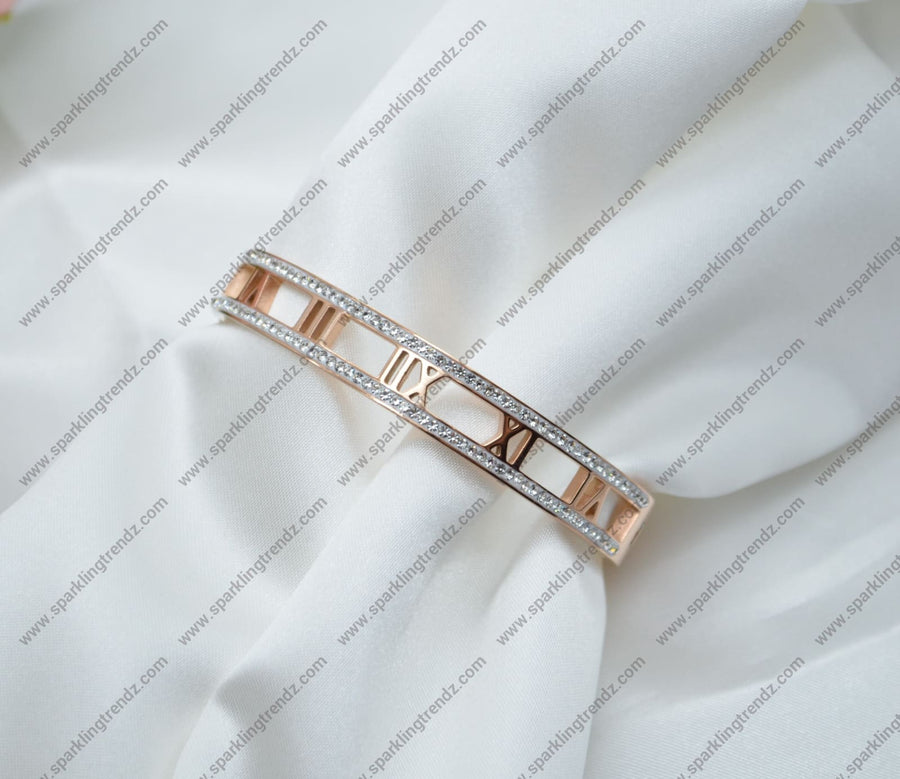 Stainless Steel Roman Zirconia Bracelet Bracelets