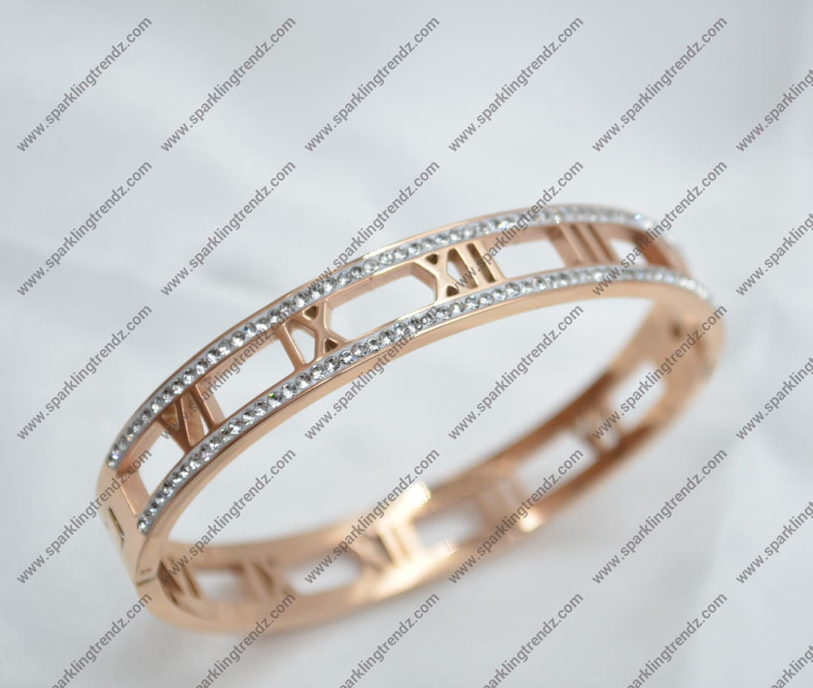 Stainless Steel Roman Zirconia Bracelet Bracelets