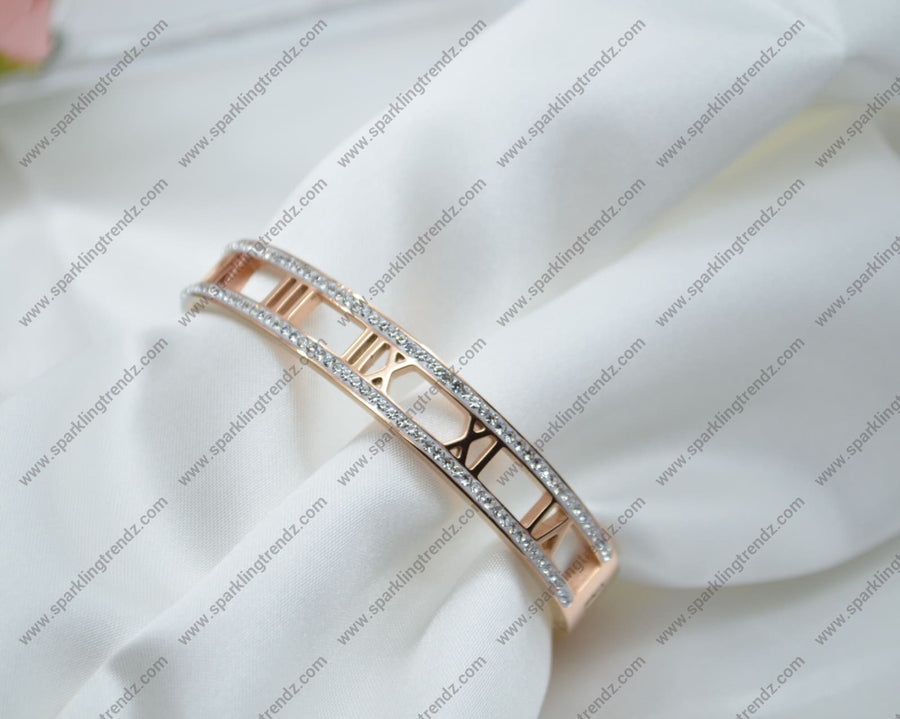 Stainless Steel Roman Zirconia Bracelet Bracelets