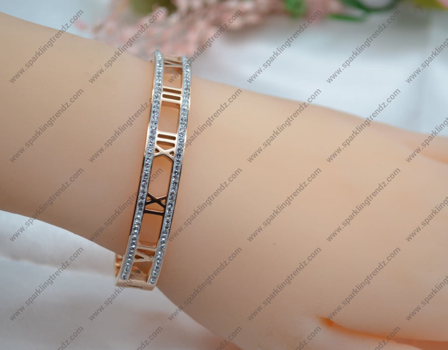 Stainless Steel Roman Zirconia Bracelet Bracelets