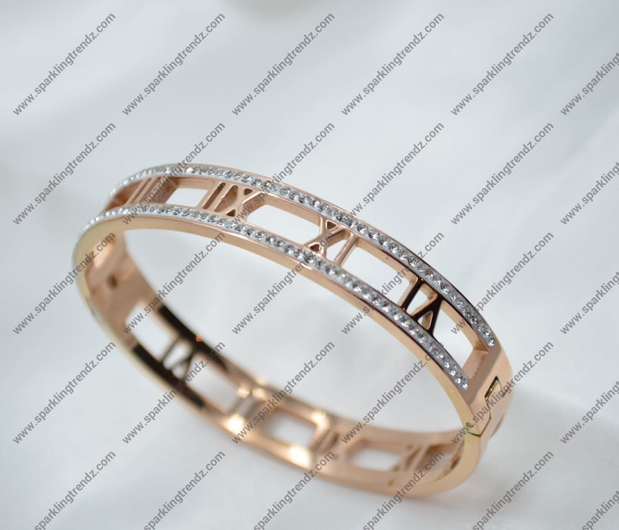 Stainless Steel Roman Zirconia Bracelet Bracelets